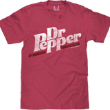 Distressed Dr Pepper Logo T-Shirt - Brick Red