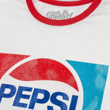 Pepsi Ringer T-Shirt - White and Red