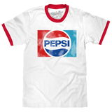 Pepsi Ringer T-Shirt - White and Red