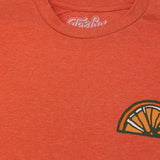 Orange Crush Soda Front and Back Print T-Shirt - Orange Heather