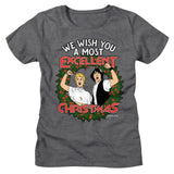 Bill & Ted’s Excellent Adventure Holiday Wreath Tee - Ladies