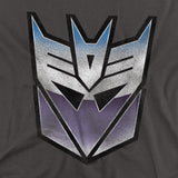 Transformers Decepticon Logo Gray Vintage T-Shirt