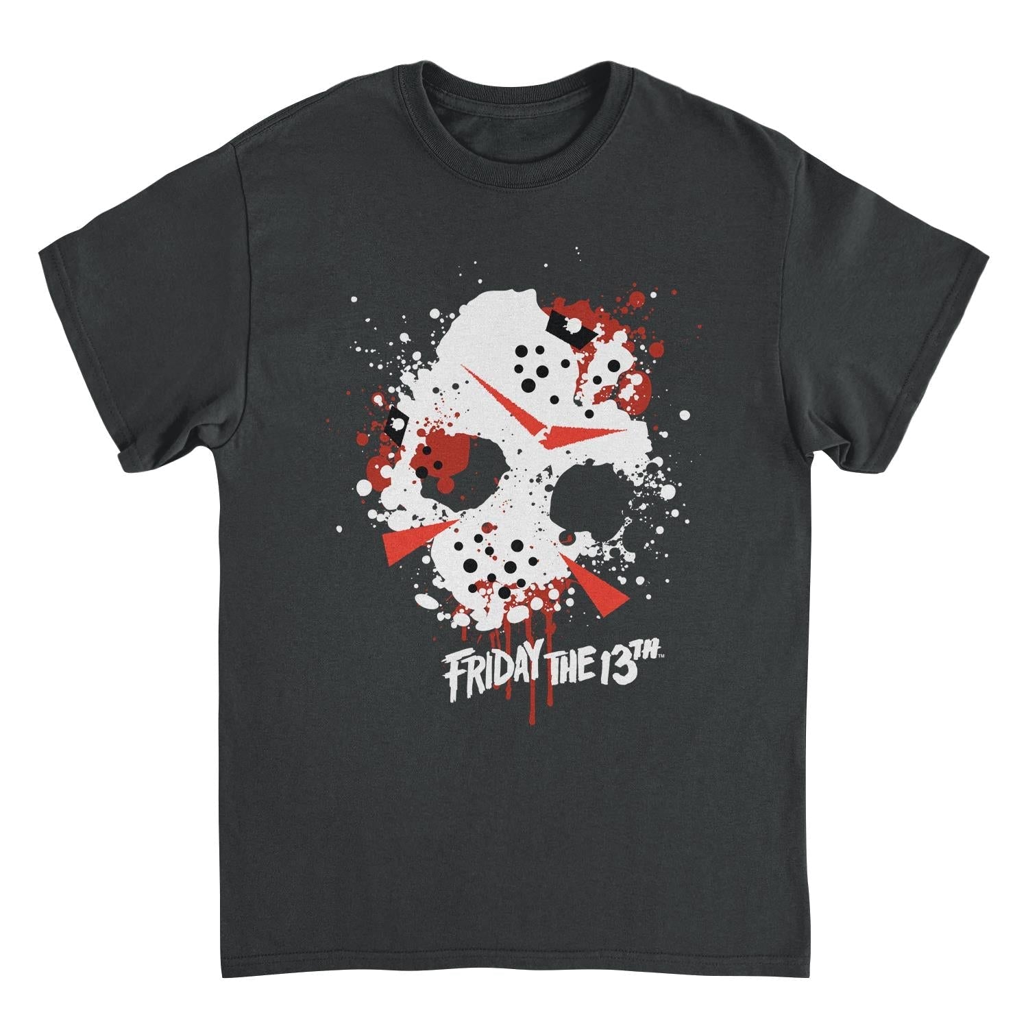 Friday the 13th Mask Splatter Black T-Shirt