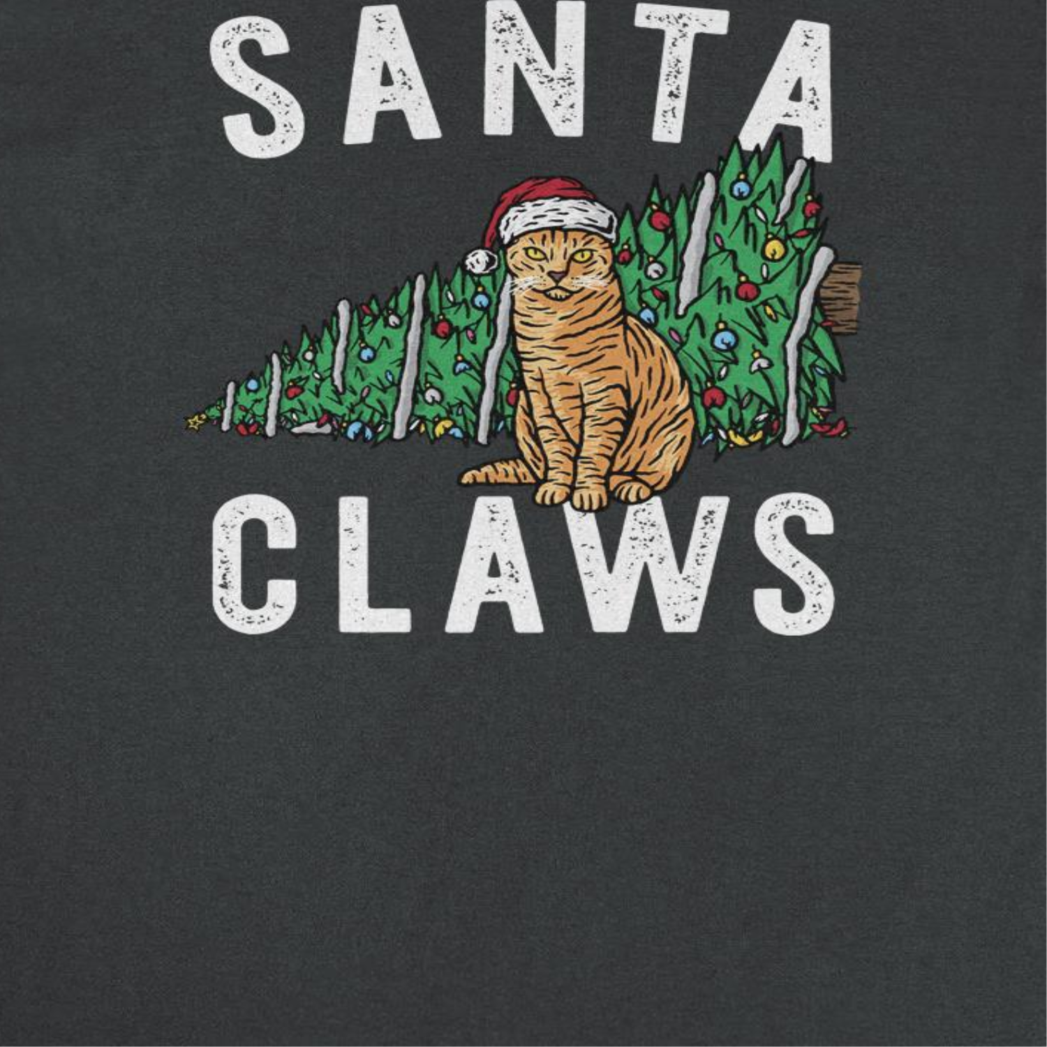 Santa Claws Retro Christmas Shirt