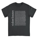 Violent Femmes Tour Lyrics Front Vf Black T-Shirt