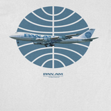 Pan Am Plane Over Logo White T-Shirt