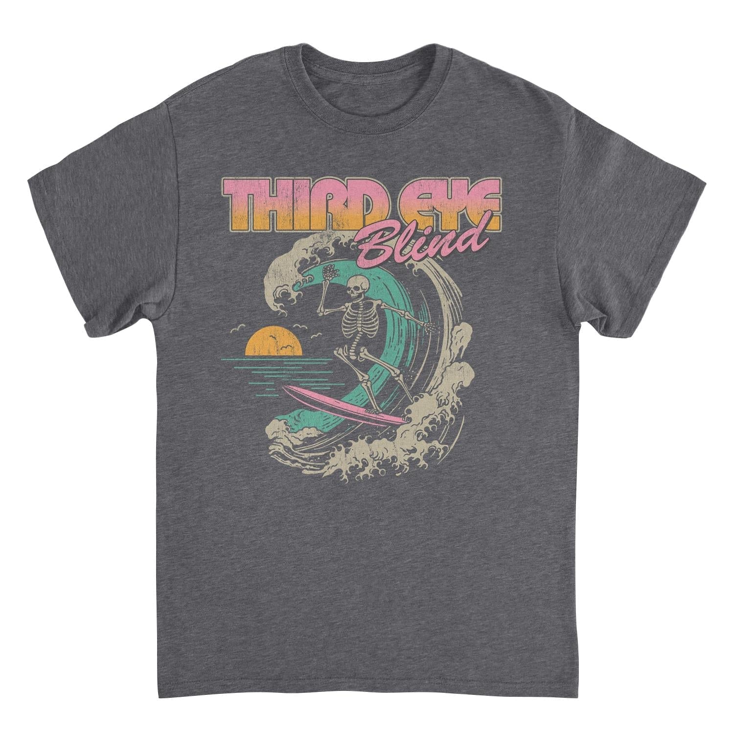 Third Eye Blind Surf Skeleton T-Shirt officially licensed graphic tee
