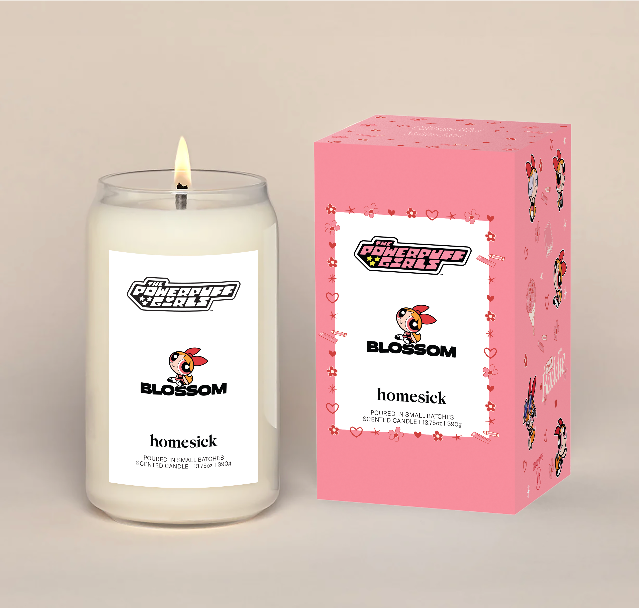 Powerpuff Girls Blossom Homesick soy candle officially licensed