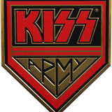 Kiss - "Kiss Army" Gold Metal Emblem Sticker