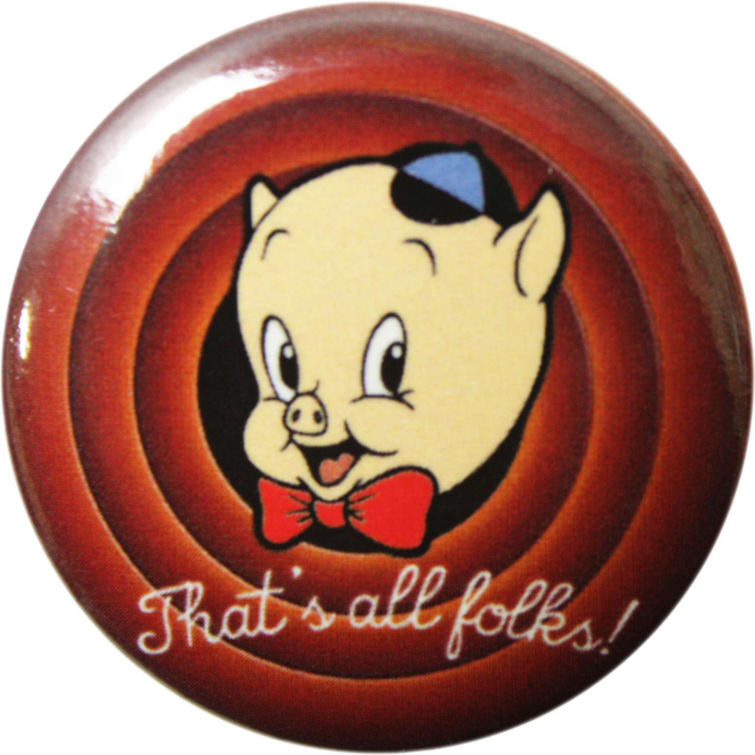 Looney Tunes - Porky Pig Pin-on Button - 1.25 Inch