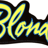 Blondie - Yellow And Blue Logo On Black Sticker