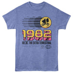 Officially licensed E.T. the Extra-Terrestrial 1982 retro t-shirt with bike silhouette and moon graphic