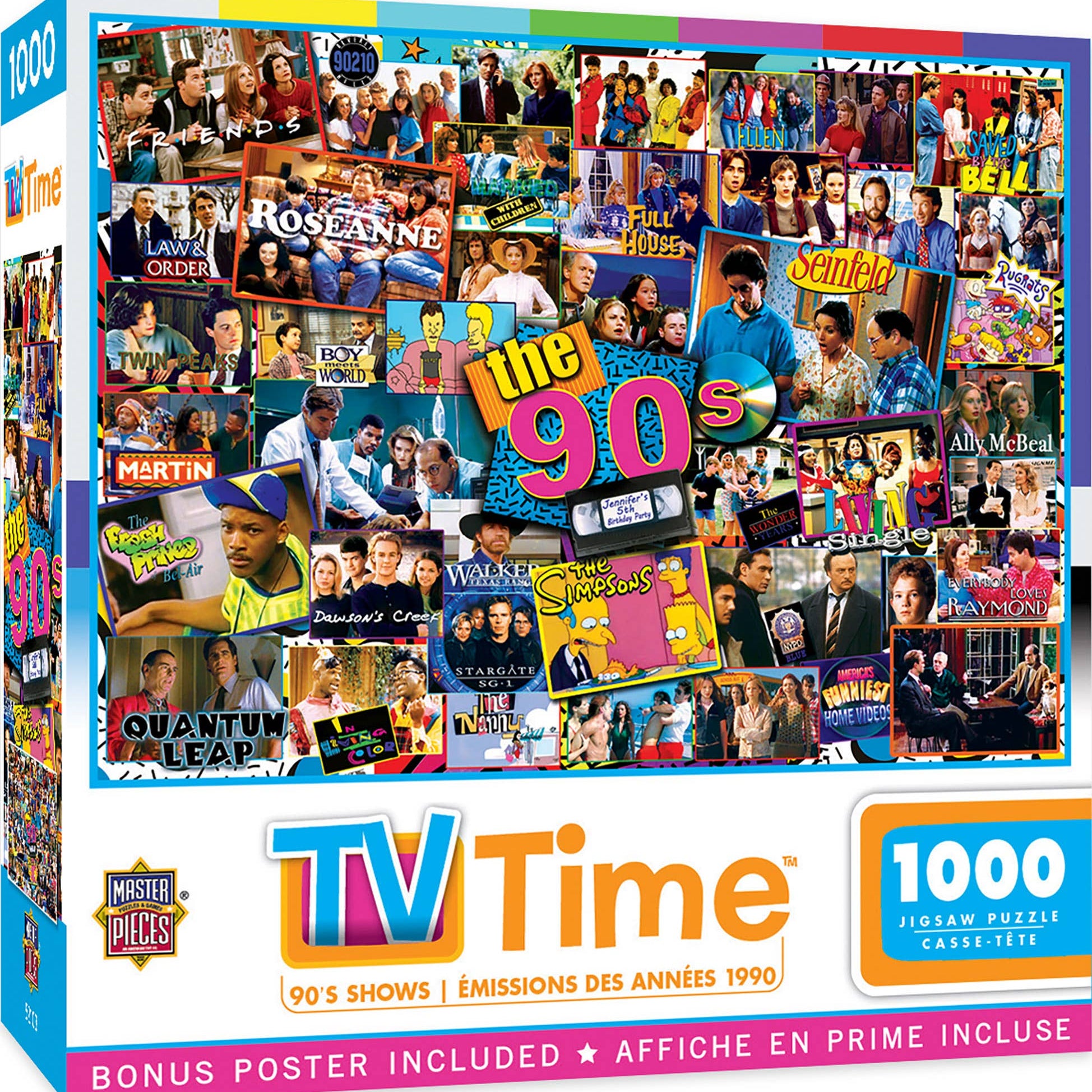 TV Time 90's Shows 1000 piece jigsaw puzzle