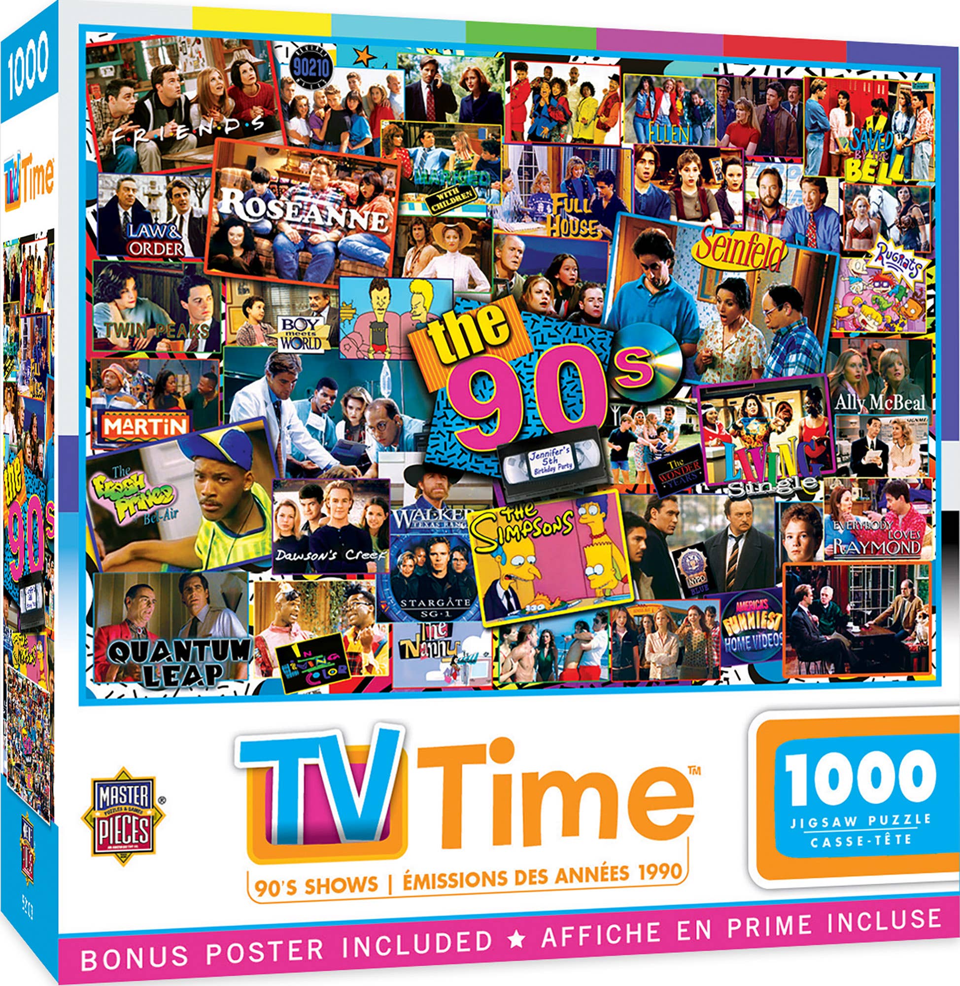 TV Time 90's Shows 1000 piece jigsaw puzzle