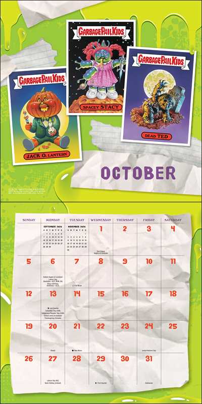 Garbage Pail Kids 2025 Wall Calendar by The Topps Company