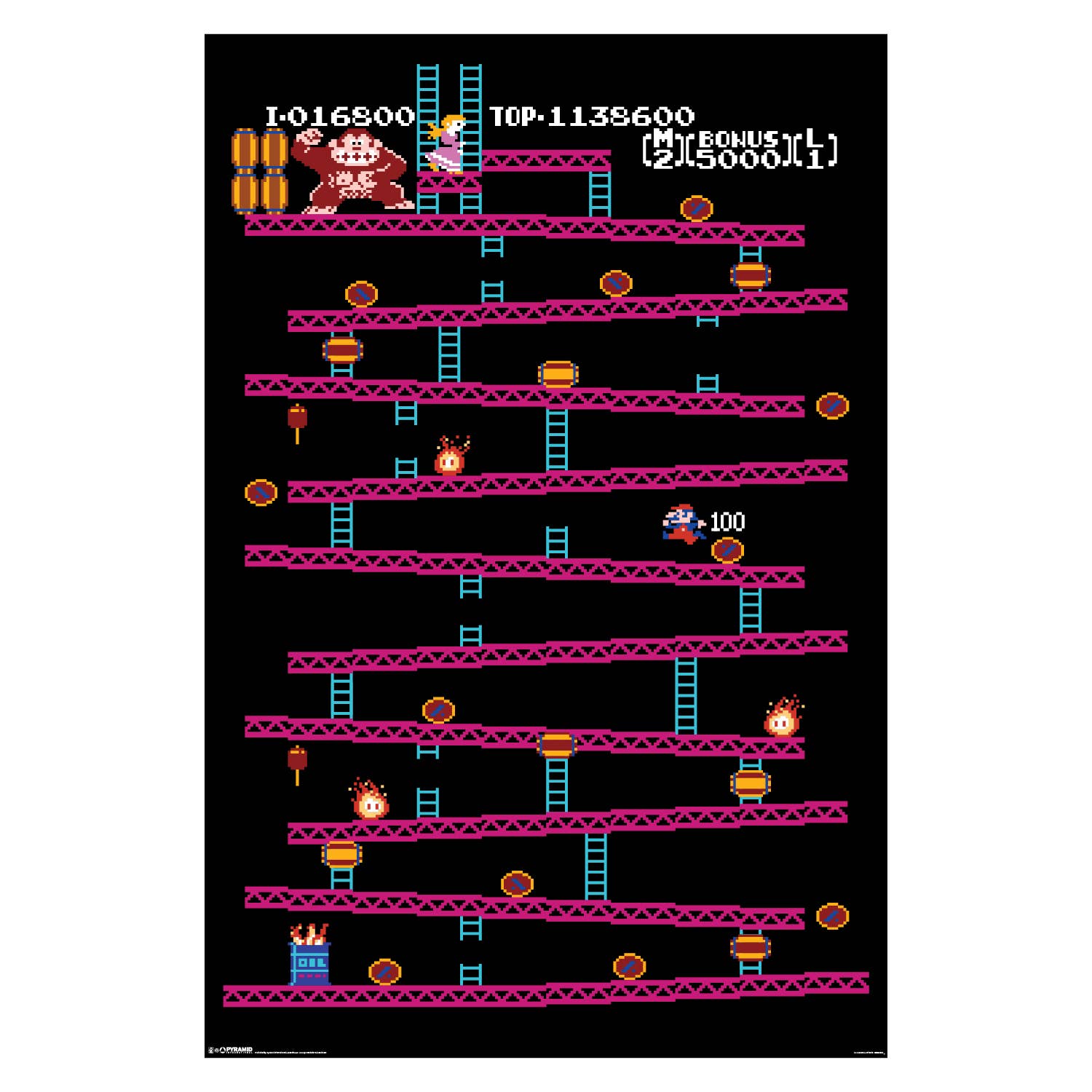Donkey Kong-Level 1 Poster