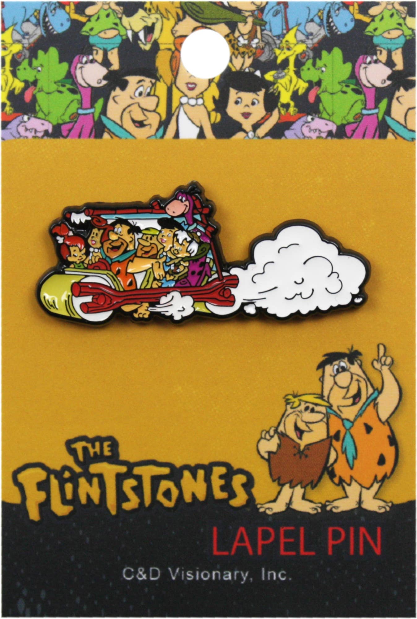 The Flintstones - Group Shot - Driving Enamel Pin