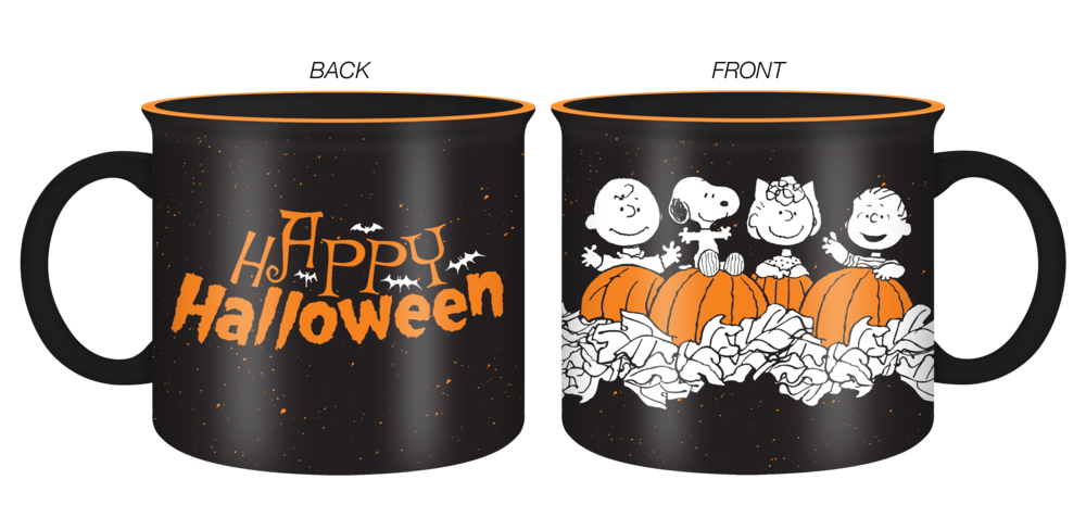 Peanuts Happy Halloween Pumpkin Patch 20z Ceramic Camper Mug