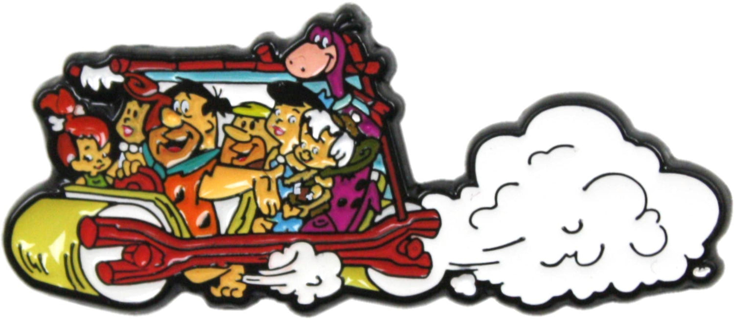 The Flintstones - Group Shot - Driving Enamel Pin