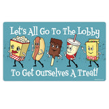 Lets Go to Lobby Dancing Snacks Mini Sticker