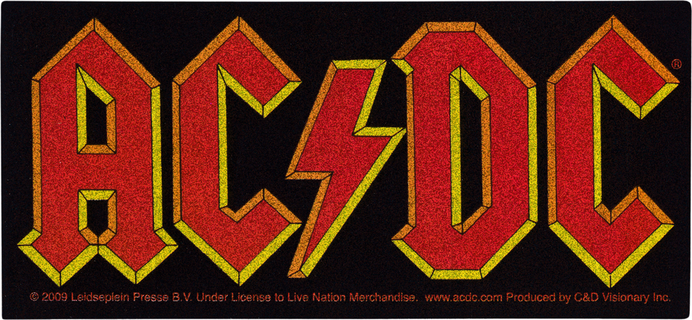 AC/DC Glittery Logo Sticker – Rerun the 80s