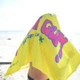 Bubble Gum Surf Wax Big Beach Towel Throwback