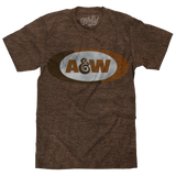 A&W Faded Logo T-Shirt - Brown
