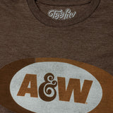 A&W Faded Logo T-Shirt - Brown