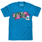 Hawaiian Punch Floral Print Blue graphic t-shirt