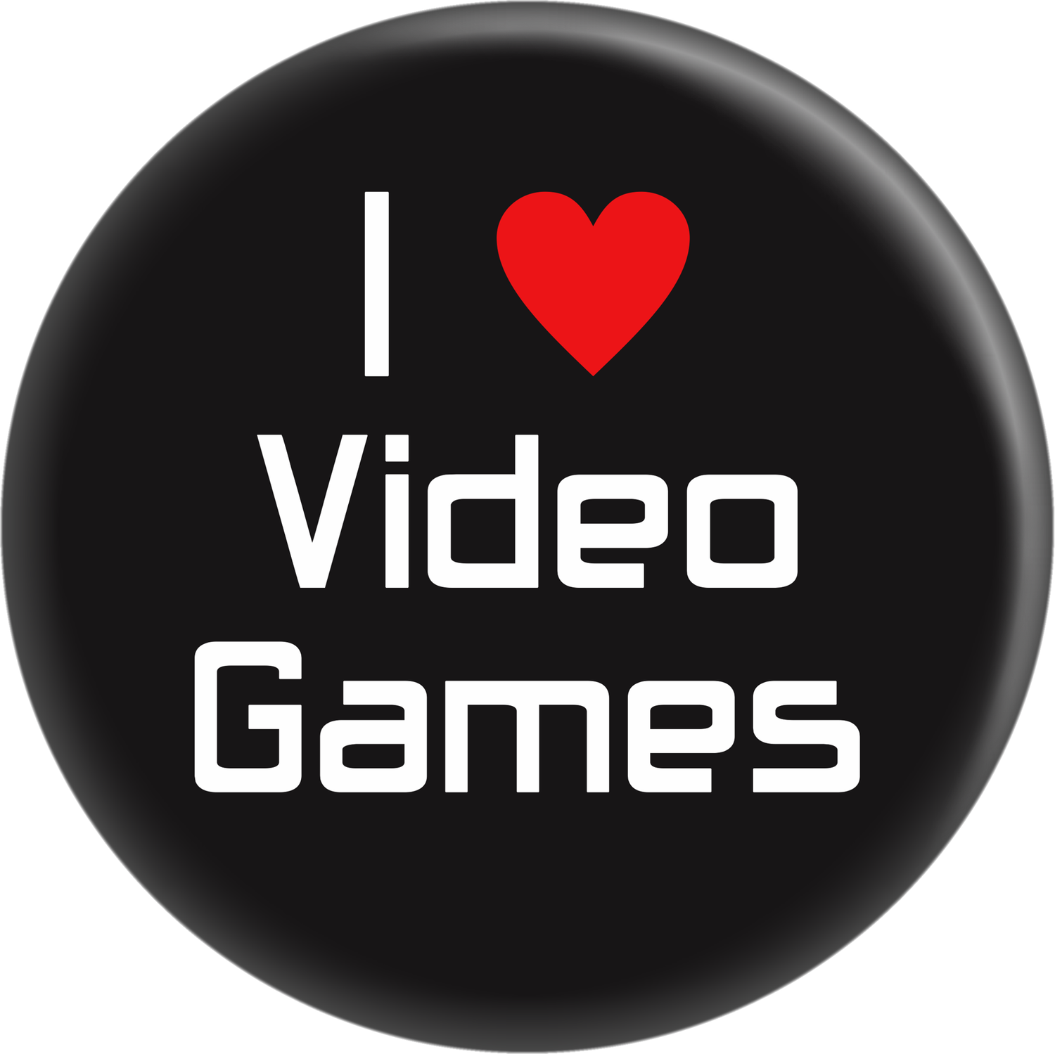 "I Love Video Games" Pin-on Button