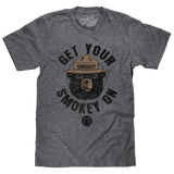 Smokey Bear Get Your Smokey On T-Shirt - Gray