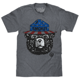 Smokey Bear Patriotic T-Shirt - Gray