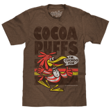 Brown t-shirt featuring the Cocoa Puffs logo with Sonny the Cuckoo Bird mascot and speech bubble saying “I’m Cuckoo For.”