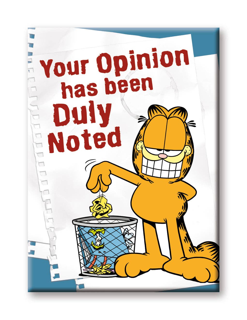 Garfield - Opinion Flat Magnet (2.5" x 3.5") officially licensed Garfield magnet