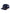 Navy blue cap with orange trim on a beige background