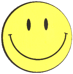 Happy Face - Black On Yellow Sticker