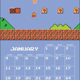 Super Mario Bros. 8-Bit Retro 2026 Wall Calendar by Nintendo