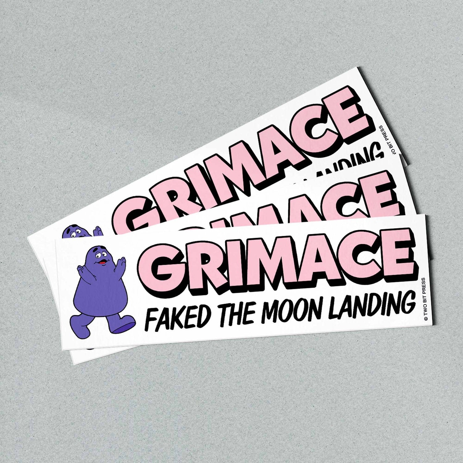 Grimace Faked The Moon Landing Bumper Sticker