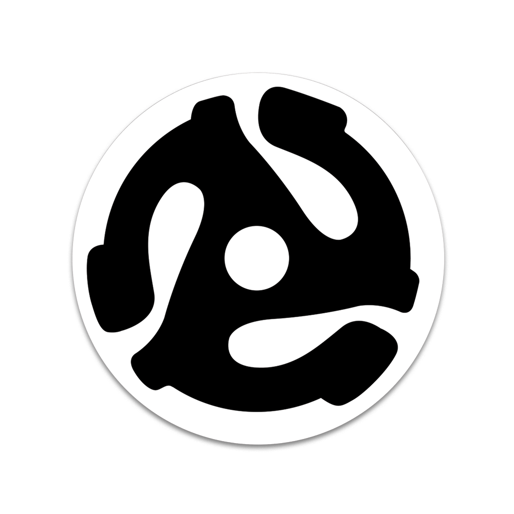 45 RPM Record Adapter Sticker