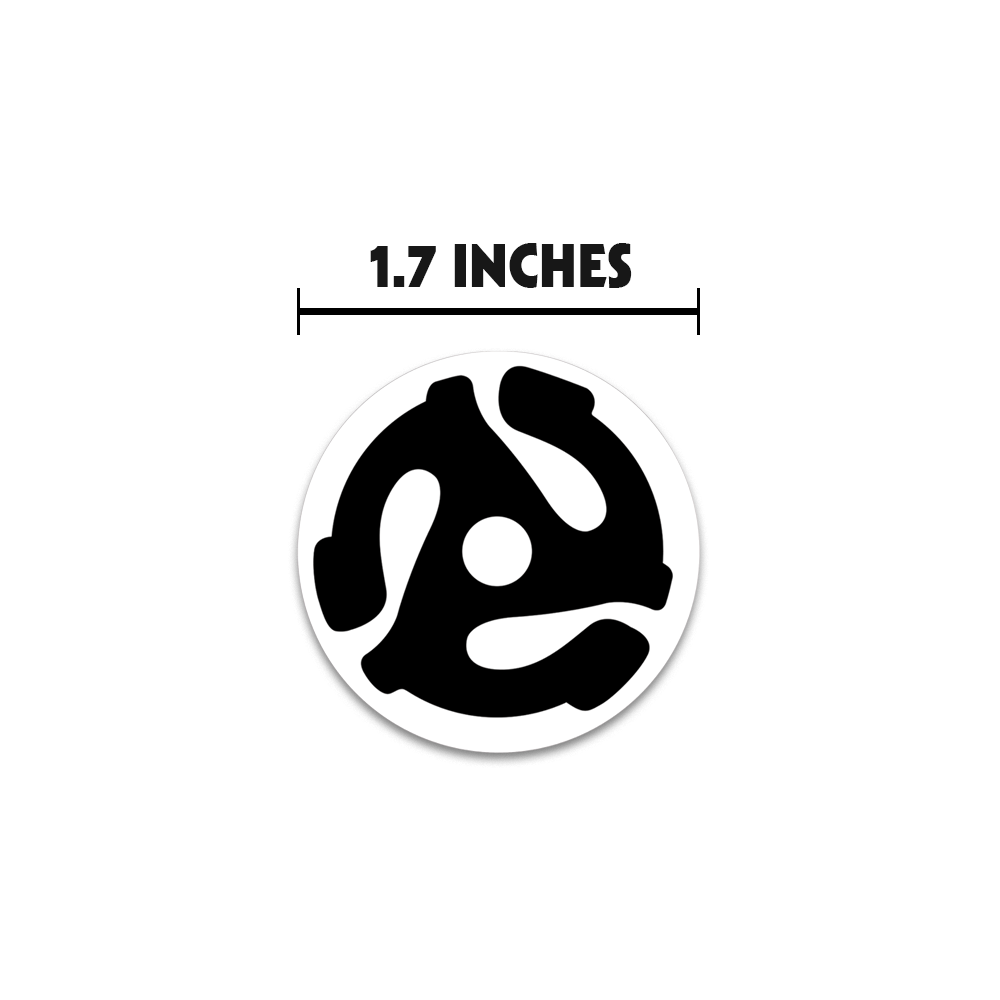 45 RPM Record Adapter Sticker