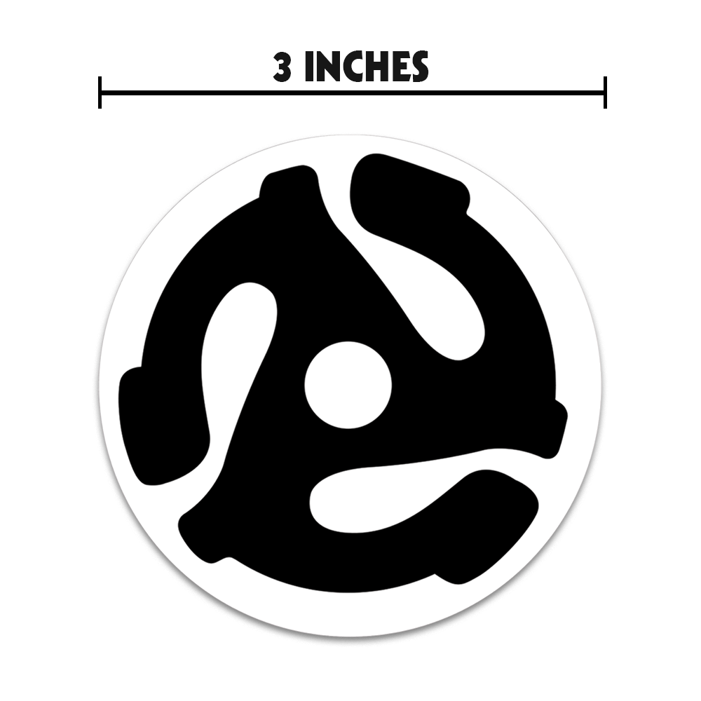 45 RPM Record Adapter Sticker