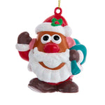 Mr. Potato Head Santa-themed Christmas ornament with glittery beard, Santa hat, and toy sack.