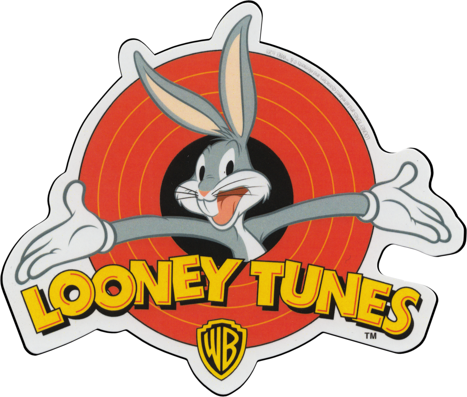 Looney Tunes - Bugs Bunny Popping Out Of Logo Sticker