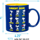 Peanuts Snoopy Moods 20oz Ceramic Mug