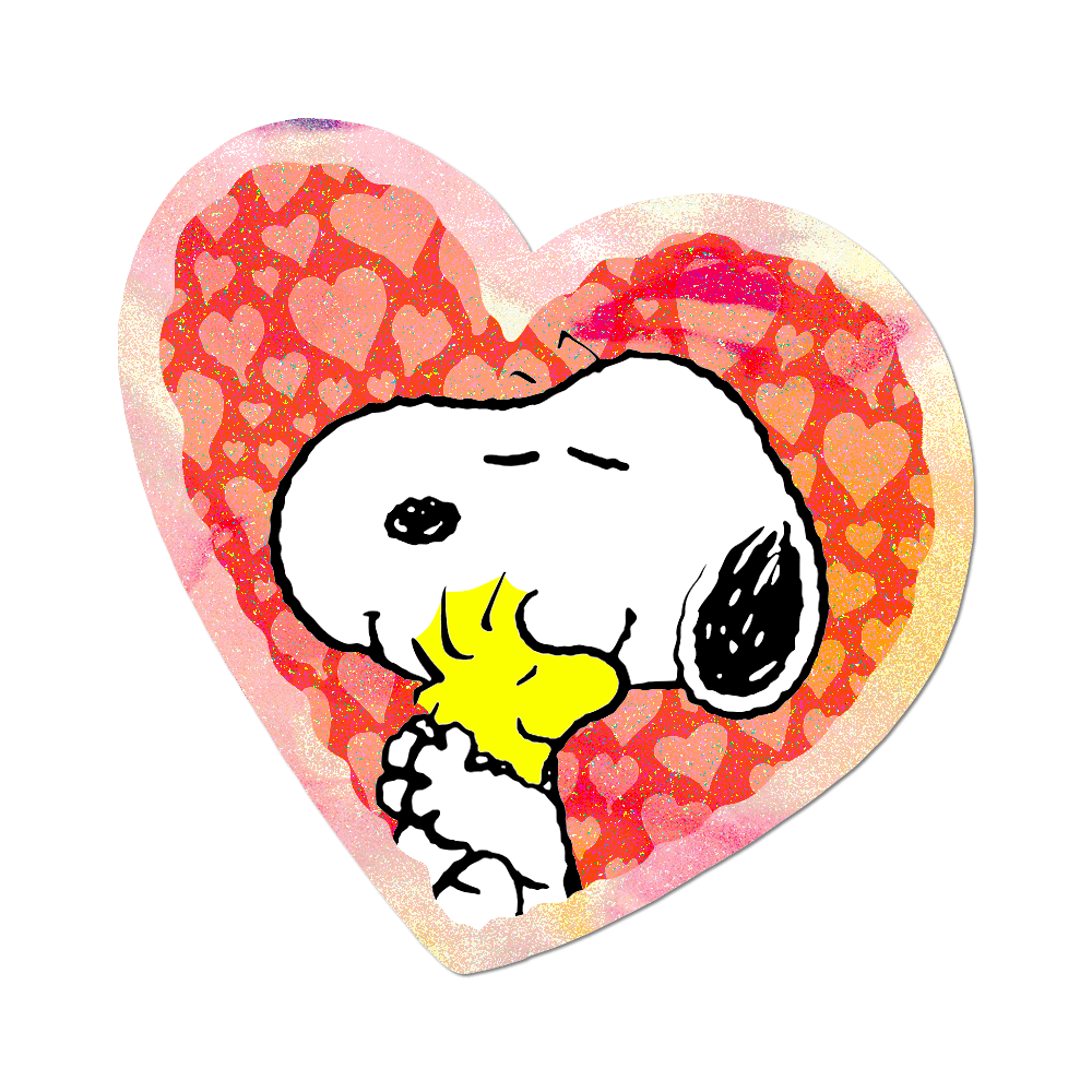 Holo Heart Snoopy - Die-Cut Sticker