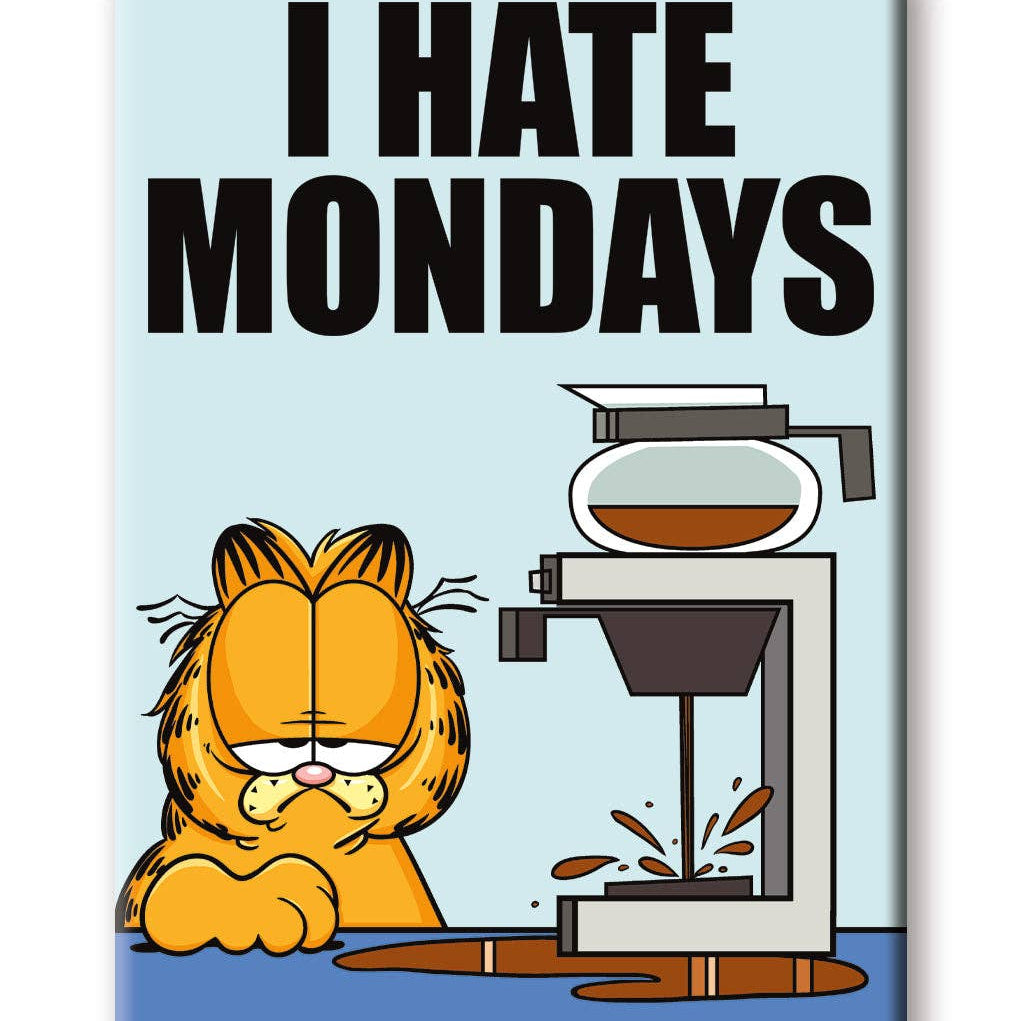 Garfield - Hate Mondays Flat Magnet (2.5" x 3.5") officially licensed Garfield magnet