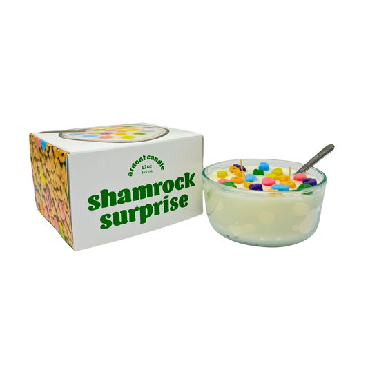 Shamrock Surprise Cereal Bowl Candle