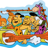 The Flintstones - Group Shot - Driving Sticker