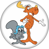 Rocky & Bullwinkle Pin-on Button