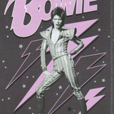 David Bowie Pink Lightning Bolt Sticker